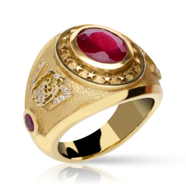 The Red Ruby Man Craft Ring