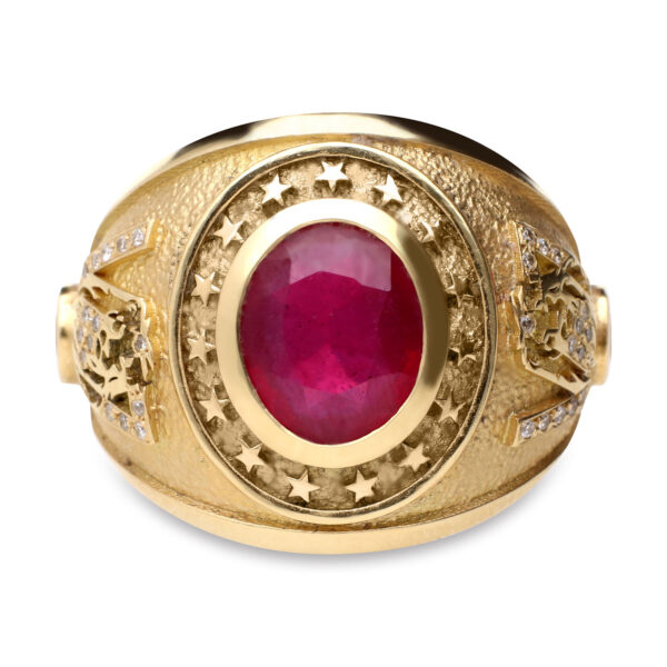 The Red Ruby Man Craft Ring - Image 3